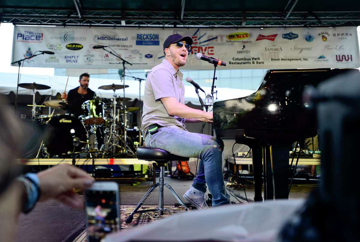 Gavin DeGraw performs during the first Alive@Five concert series at Columbus Park on June 28, 2018 in Stamford, Connecticut.