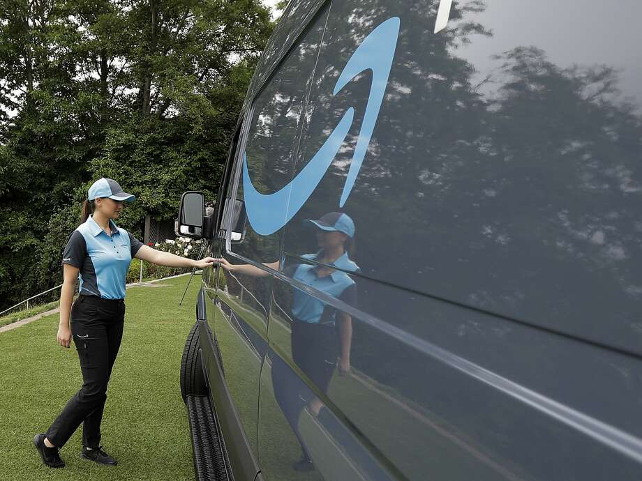   Amazon-
The brand delivery vans are on display by the company during a media event in Seattle. Amazon wants between
takers work to deliver their packages. Photo: Ted S. Warren / Associated Press 