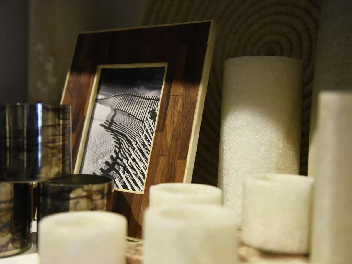Decorative items are displayed at Habitat Greenwich interior design store in the Cos Cob section of Greenwich, Conn. Tuesday, June 26, 2018. The shop, which will have its soft opening Saturday, June 30, features a variety of interior pieces from near and far, many of which are made by fair trade small businesses.