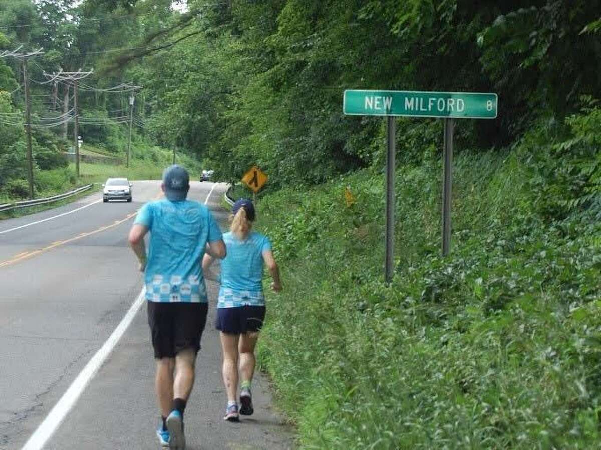 The Eastern Trek for Cancer passed through New Milford Friday as part of a run to raise money to provide direct cancer care to patients New England.