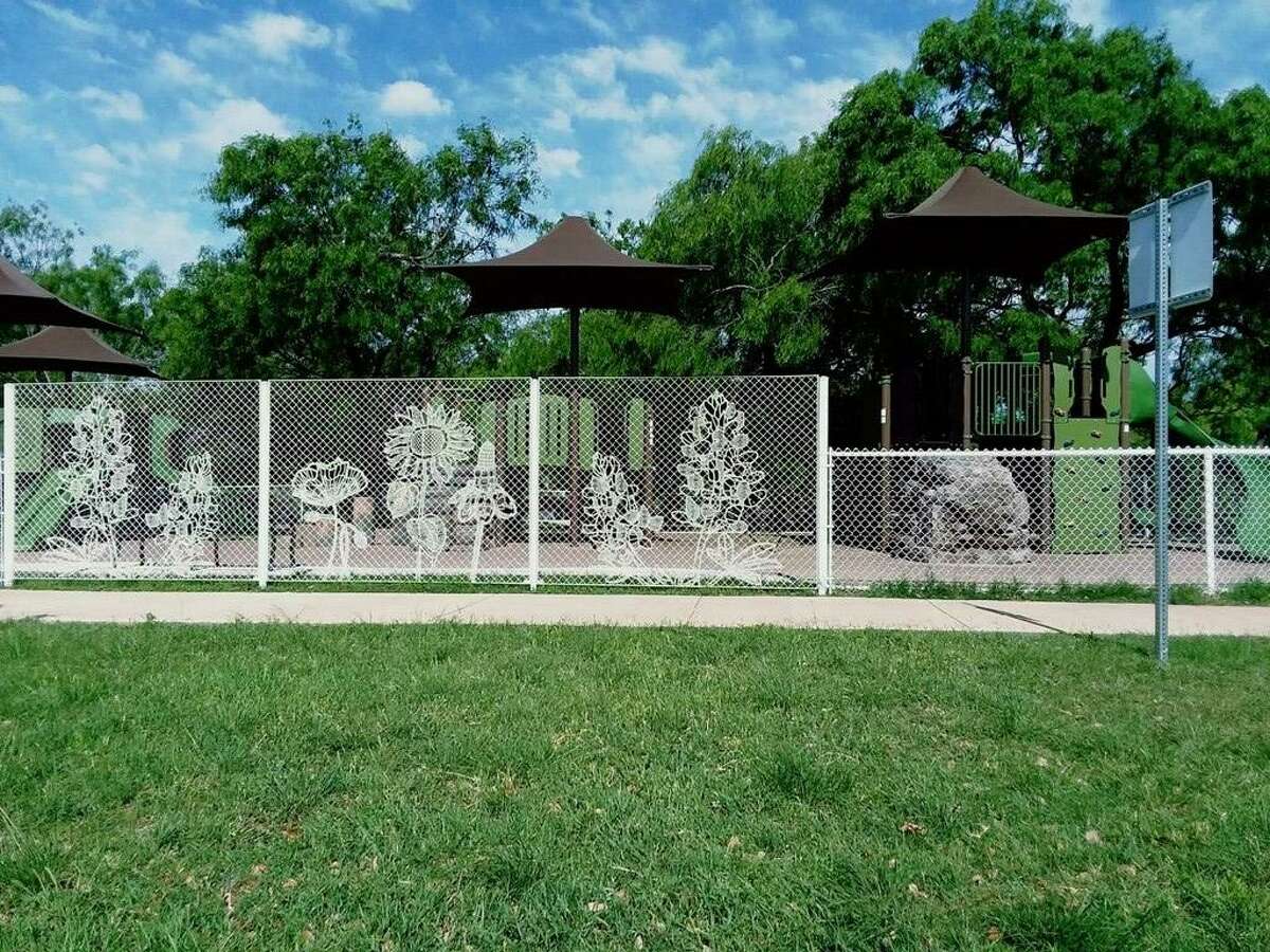 Pictured is the lace fence that Pecos Fence Co. Inc. installed at Lady Bird Johnson Park in San Antonio.
