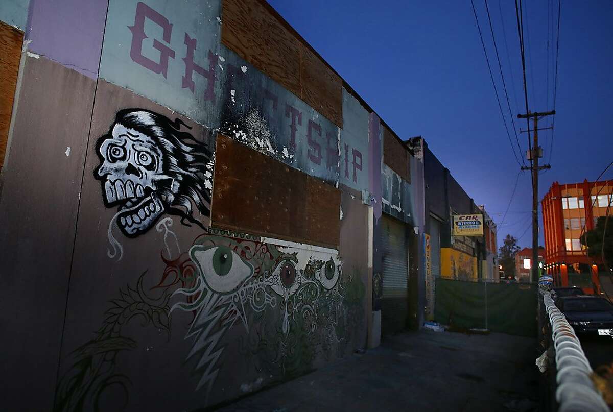 The Ghost Ship warehouse where a fire killed 36 people last December 2nd, as seen on Tuesday Nov. 28, 2017, in Oakland, Calif.