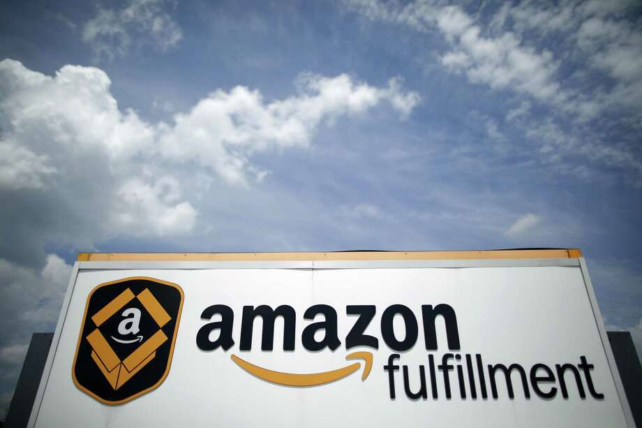 signage is displayed outside the amazon.