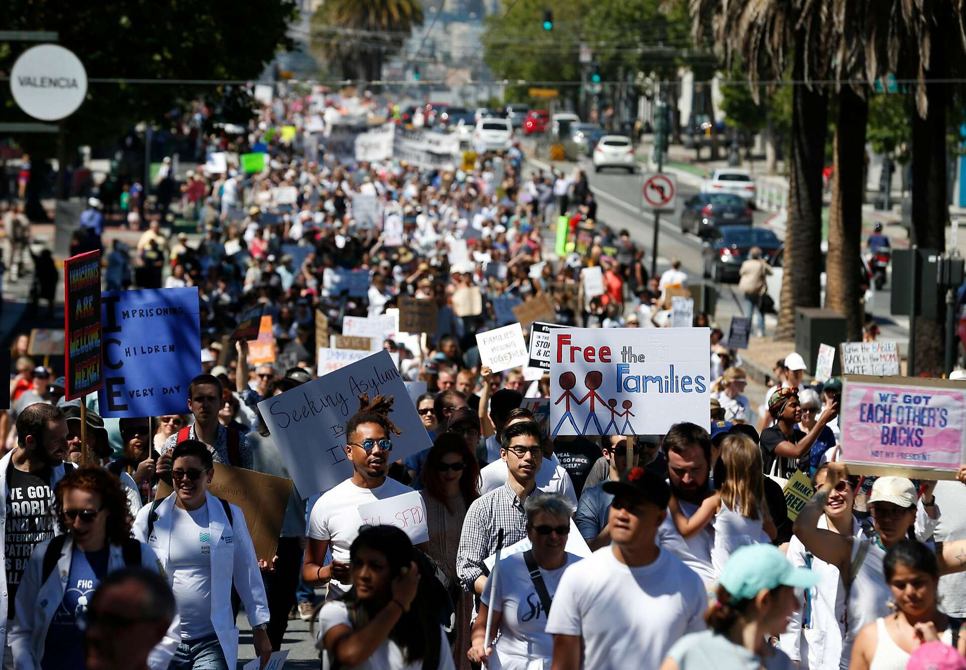 Demonstrators march in SF to protest Trump’s border family separations