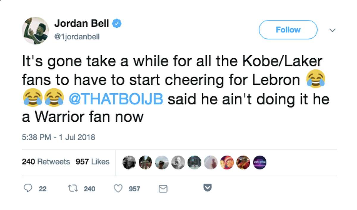 Sports figures and fans react to the news that LeBron James signed a four-year contract with the Los Angeles Lakers.
