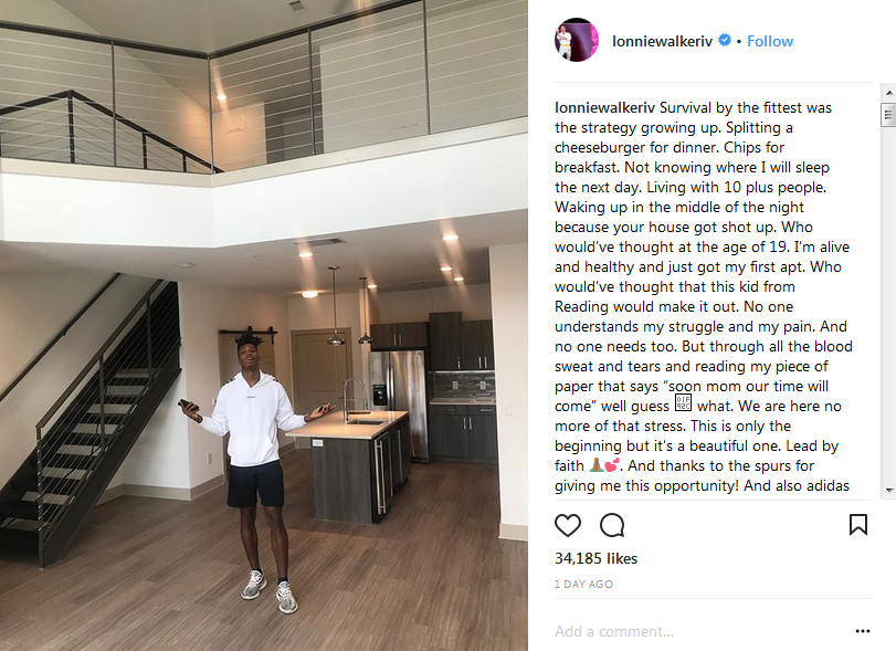 New Spur Lonnie Walker shares an inside look at his San Antonio apartment