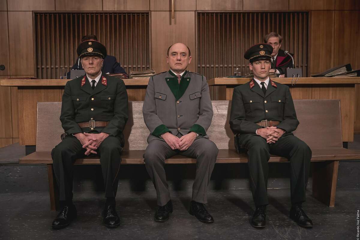 Actor Karl Fischer (center) as Austrian ex-Nazi "the Butcher of Vilnius," in a still from "Murer - Anatomy of a Trial," which will be shown at the 38th San Francisco Jewish Film Festival.