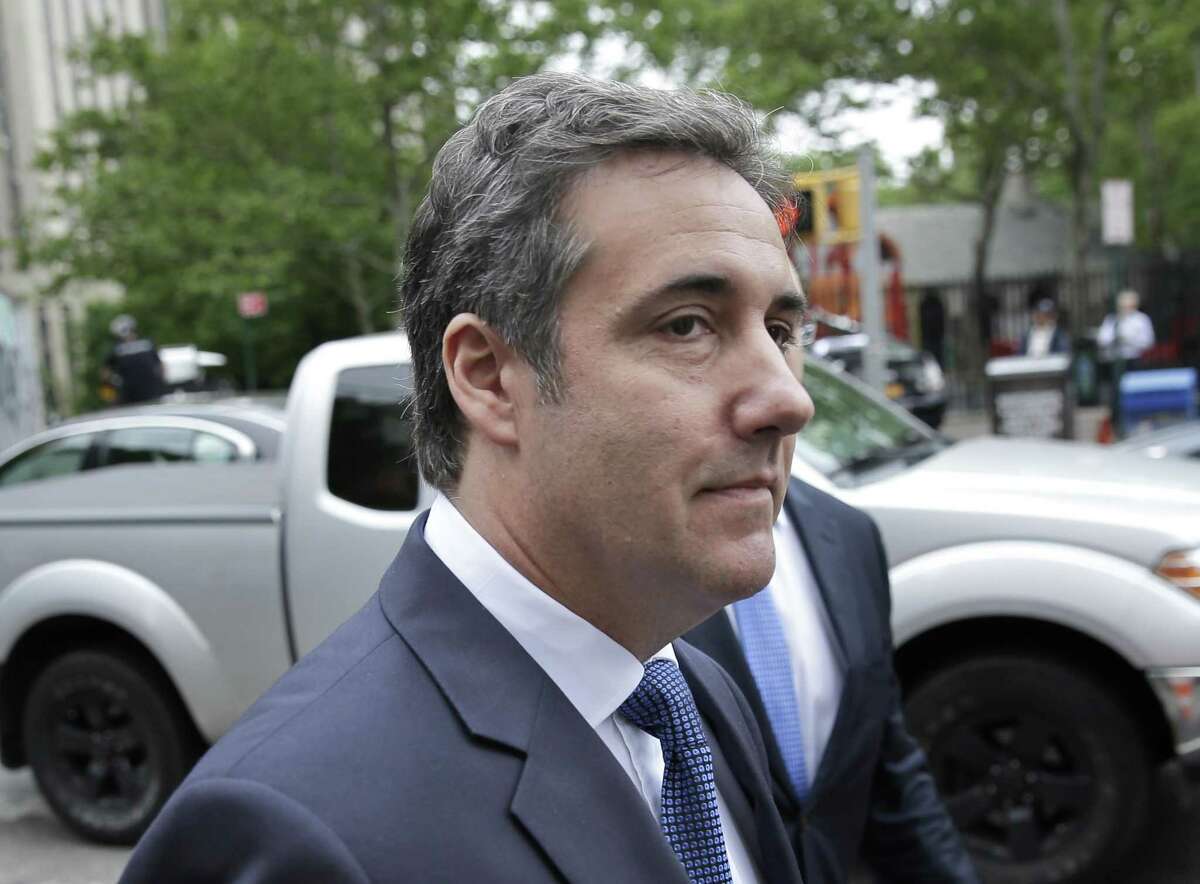 FILE - In this May 30, 2018 file photo, attorney Michael Cohen arrives to court in New York. Cohen, President Donald Trump's longtime personal attorney says porn actress Stormy Daniel's lawyer is running a "smear campaign" and insists a federal judge must step in and issue a gag order. An attorney for Cohen filed papers Monday, July 2, 2018, in federal court in Los Angeles. (AP Photo/Seth Wenig, File)