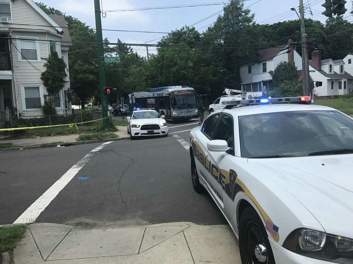 Police are investigating after two men were shot in the area of Carmel and Percival streets around 11:30 a.m. in New Haven Tuesday.