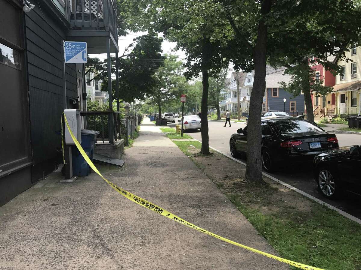 Police are investigating after two men were shot in the area of Carmel and Percival streets around 11:30 a.m. in New Haven Tuesday.