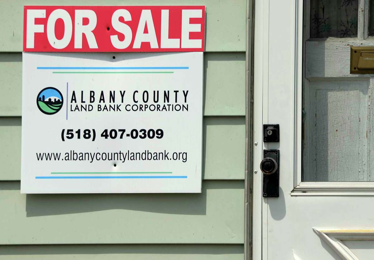 For Sale sign on house at 175 Broad Street Tuesday July 3, 2018 in Albany, NY. (John Carl D'Annibale/Times Union)