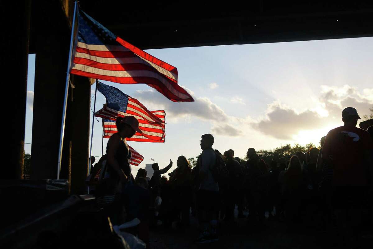 Houstonians celebrate at the 2017 CITGO Freedom Over Texas Independence Day celebration along the Buffalo Bayou.