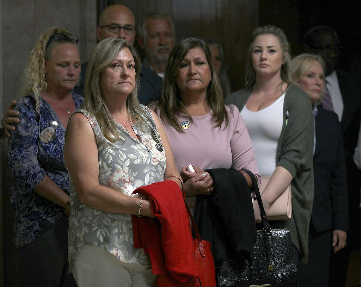 Family of some of the victims of ghost ship didn't want to comment but wanted their presence shown after they attended the hearing of defendants Derick Almena and Max Harris's at Rene C. Davidson Courthouse with Judge Morris Jacobson with on Tuesday, July 3, 2018, in Oakland, Calif.
