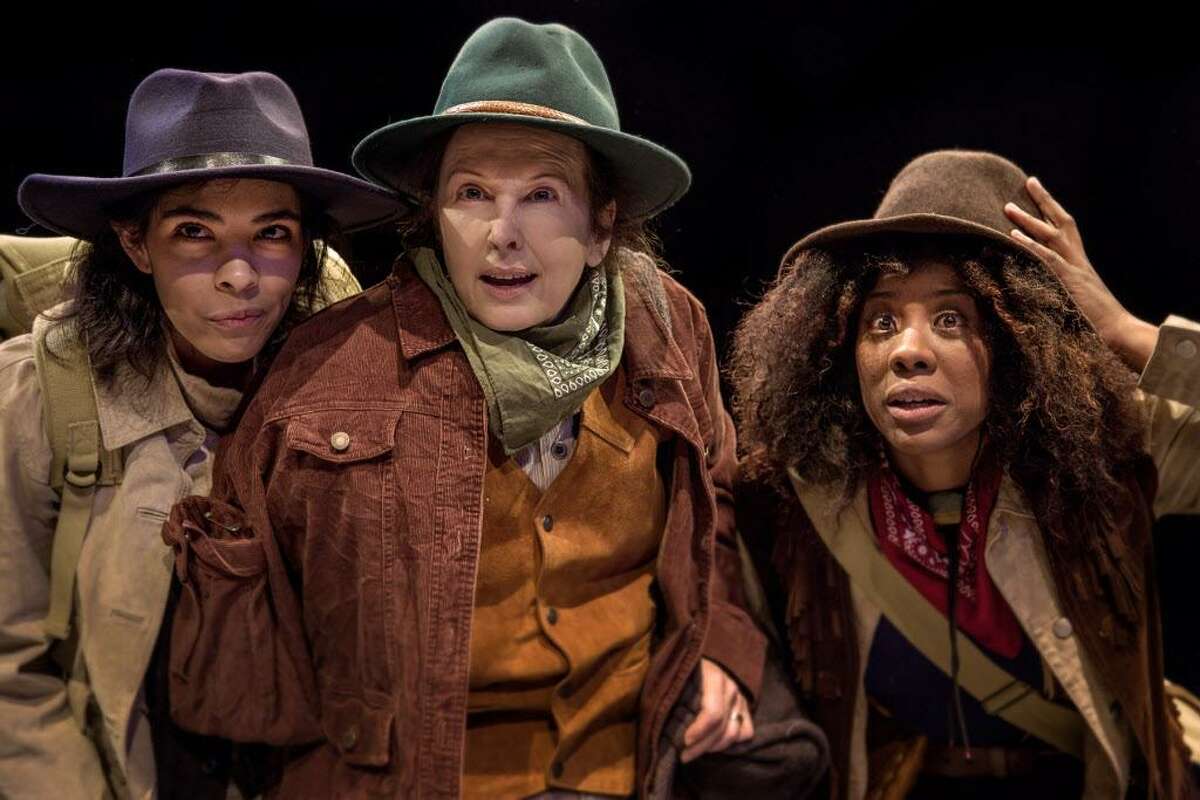 Marissa Castillo, Celeste Roberts and Candice DMeza in Main Street Theater's 2018 production of "Men on Boats." Main Street Theater is one of several theater companies producing more works by women.