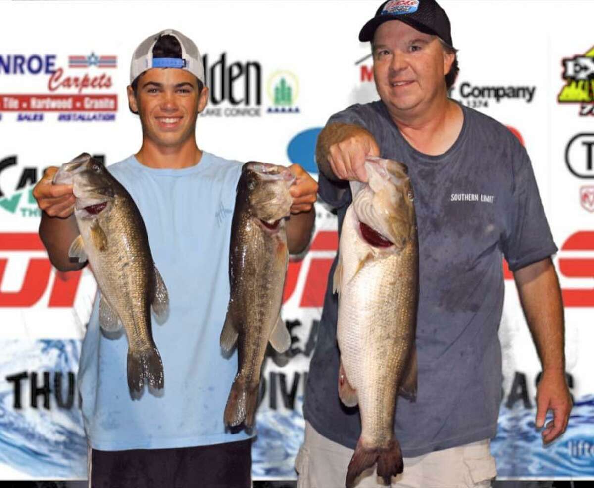 Jamie Yancy and Cole Williamson came in second place in the CONROEBASS Tuesday Tournament with a stringer total weight of 12.85 pounds.