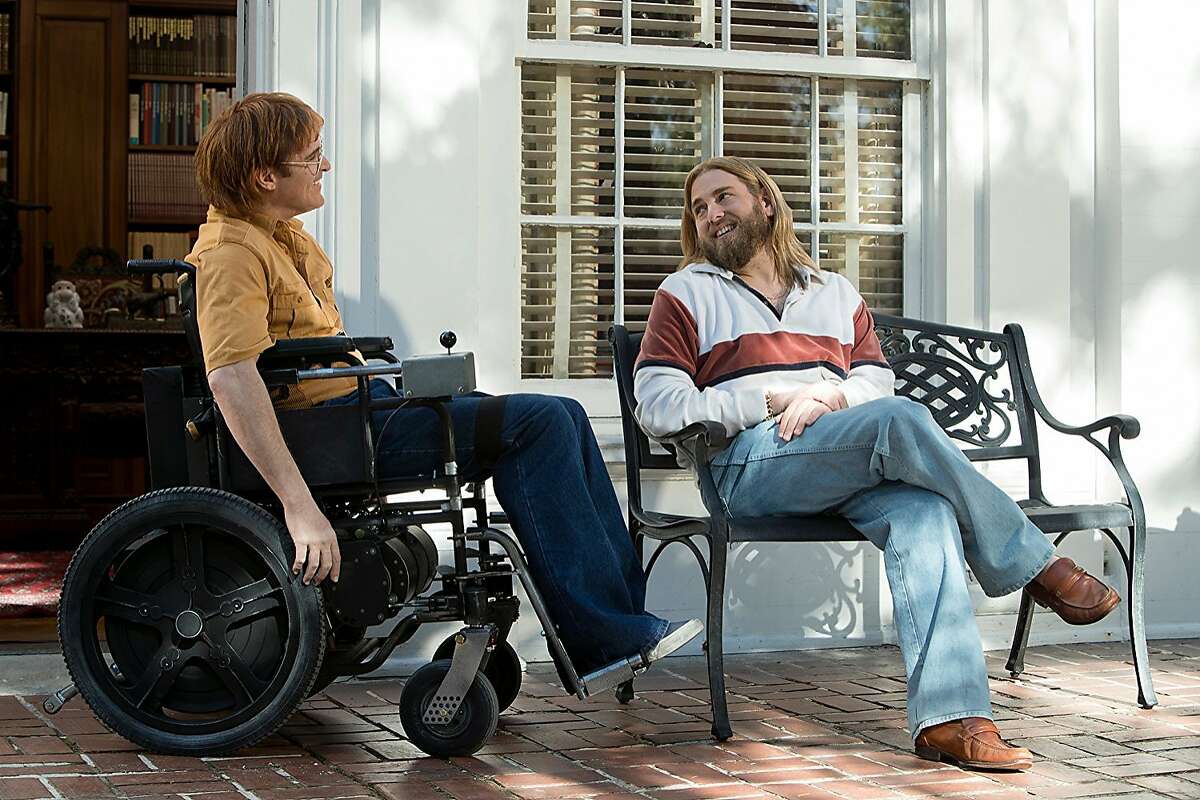 Joaquin Phoenix and Jonah Hill in "Don't Worry, He Won't Get Far on Foot" (2018), directed By Gus Van Sant.