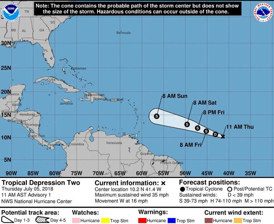 Tropical Storm Beryl forms in Atlantic - Houston Chronicle