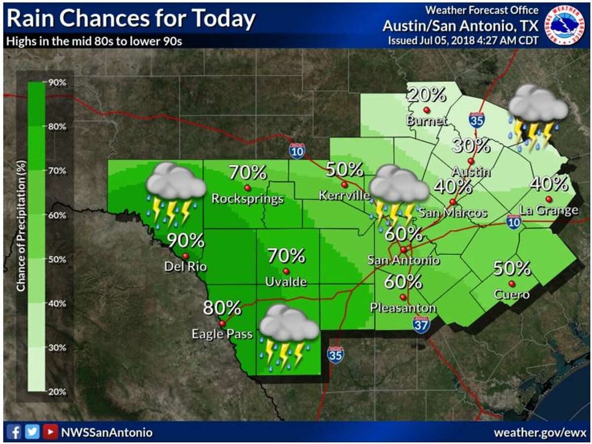 San Antonio gets morethanusual rainfall, storms should taper off next