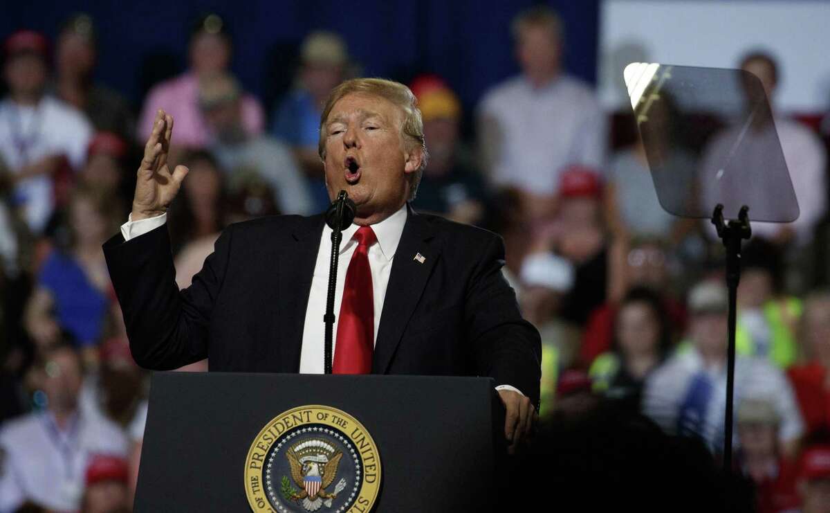 President Donald Trump speaks during a rally in Montana on Thursday, July 5, 2018.