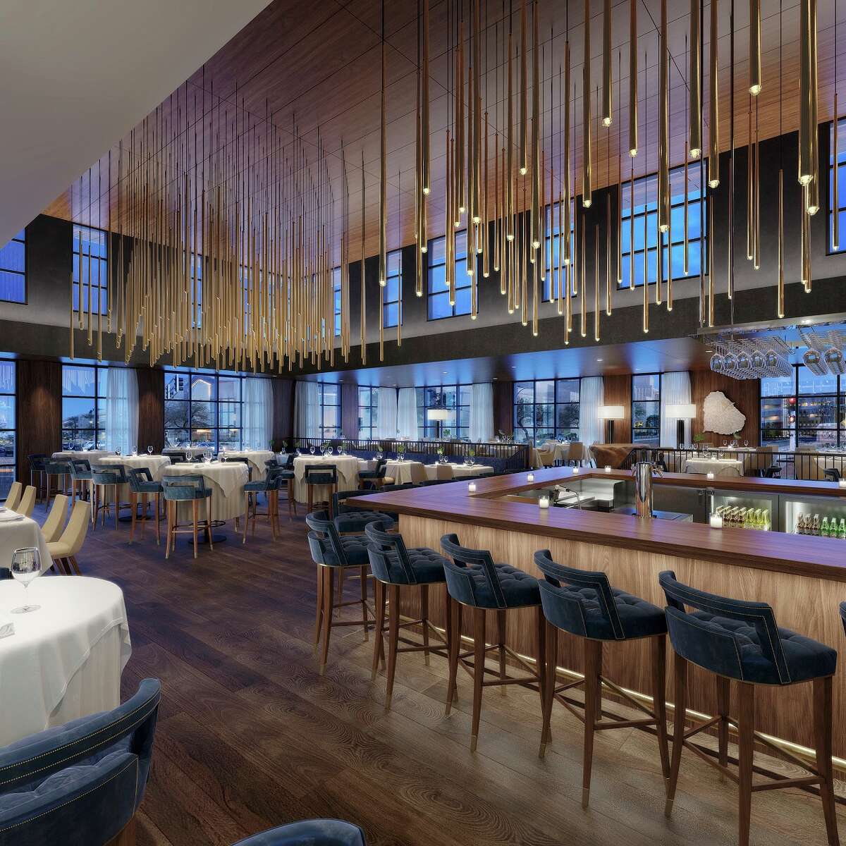 The owners of Houston's Steak 48 will open a new seafood-centric restaurant concept, Ocean 44, in Scottsdale, Ariz., in November. Plans are to bring the concept to Houston. Shown: Renderings of Ocean 44.