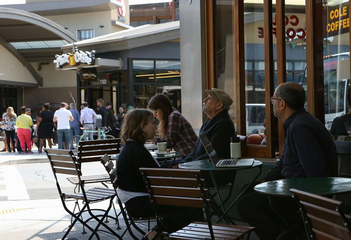 The new Philz Coffee, located directly across the street from Cole Coffee, is a source of contention for local residents and nearby shop owners in Oakland, Calif., on Tuesday, March 31, 2015.