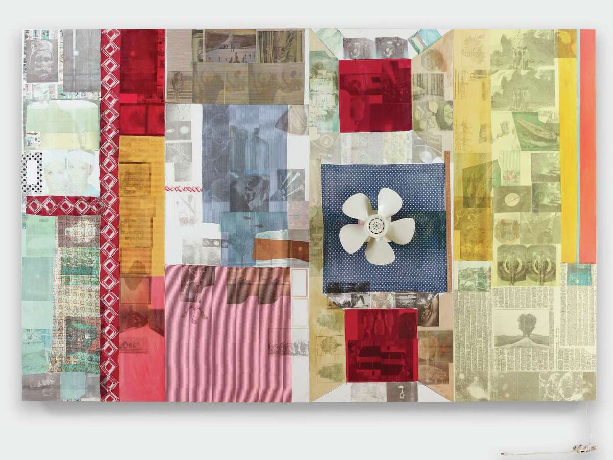 Robert Rauschenberg (1925-2008) Recital (Spread), 1980 mixed-media on canvas with objects 96