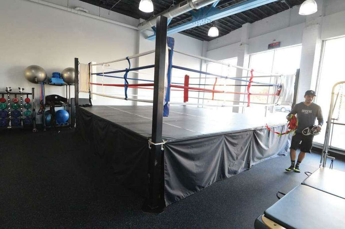 The boxing ring at Next Generation Fitness at 698 West Ave., in March 2016 a month after its opening. Entering July 2018, the gym closed its doors, with the building's owners making the space available for a range of uses.