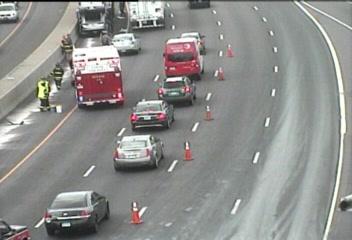 Lanes reopen after truck accident