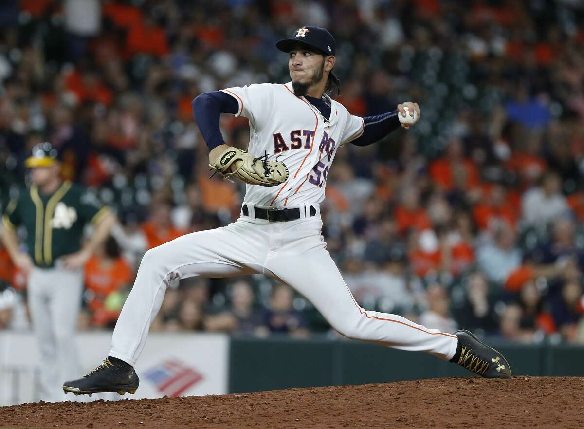 Look how happy Astros rookie Cionel Perez was to make his big league debut