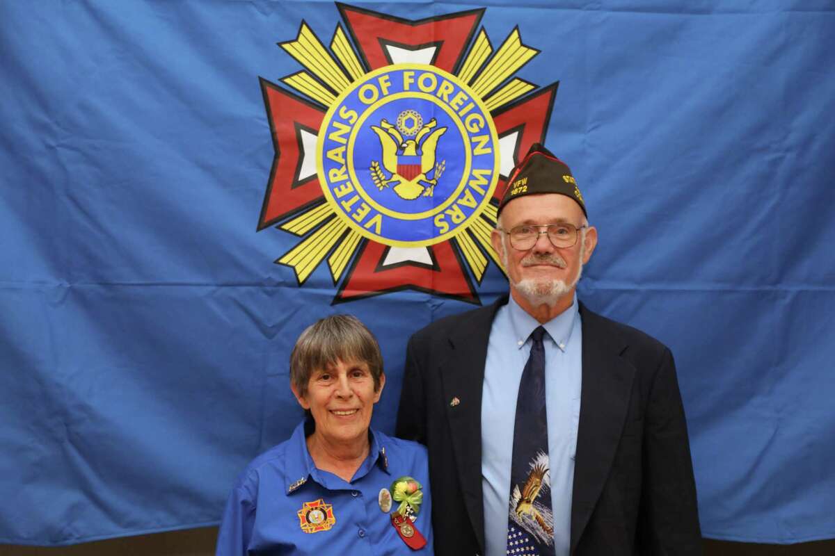 Jim Delancy was elected to be the the state commander for the Veterans of Foreign Wars, Department of Connecticut. He is pictured with Laurie Allen, President, Auxiliary to the Veterans of Foreign Wars for 2018-2019.