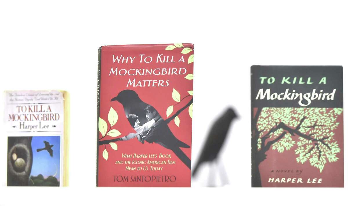 Tom Santopietro's new book, "Why To Kill A Mockingbird Matters," framed by two copies of the novel.