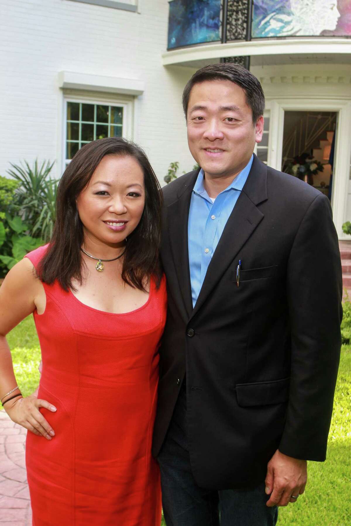 Miya Shay and Gene Wu at the Bastille Day cocktail reception celebrating the French Republic’s National Day.