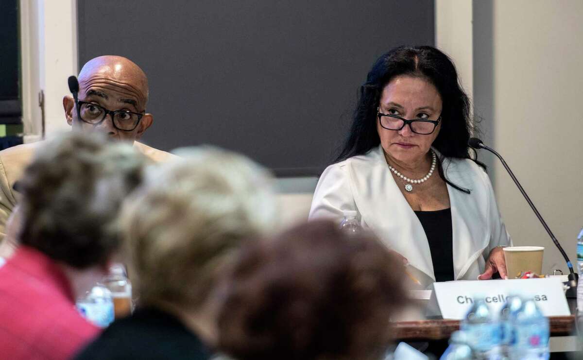 Chancellor of the Board Regents, Dr, Betty A. Rosa, right, was in attendance at the Board of Regents meeting at the Education Building Monday, July 16, 2018 in Albany, N.Y. (Skip Dickstein/Times Union)