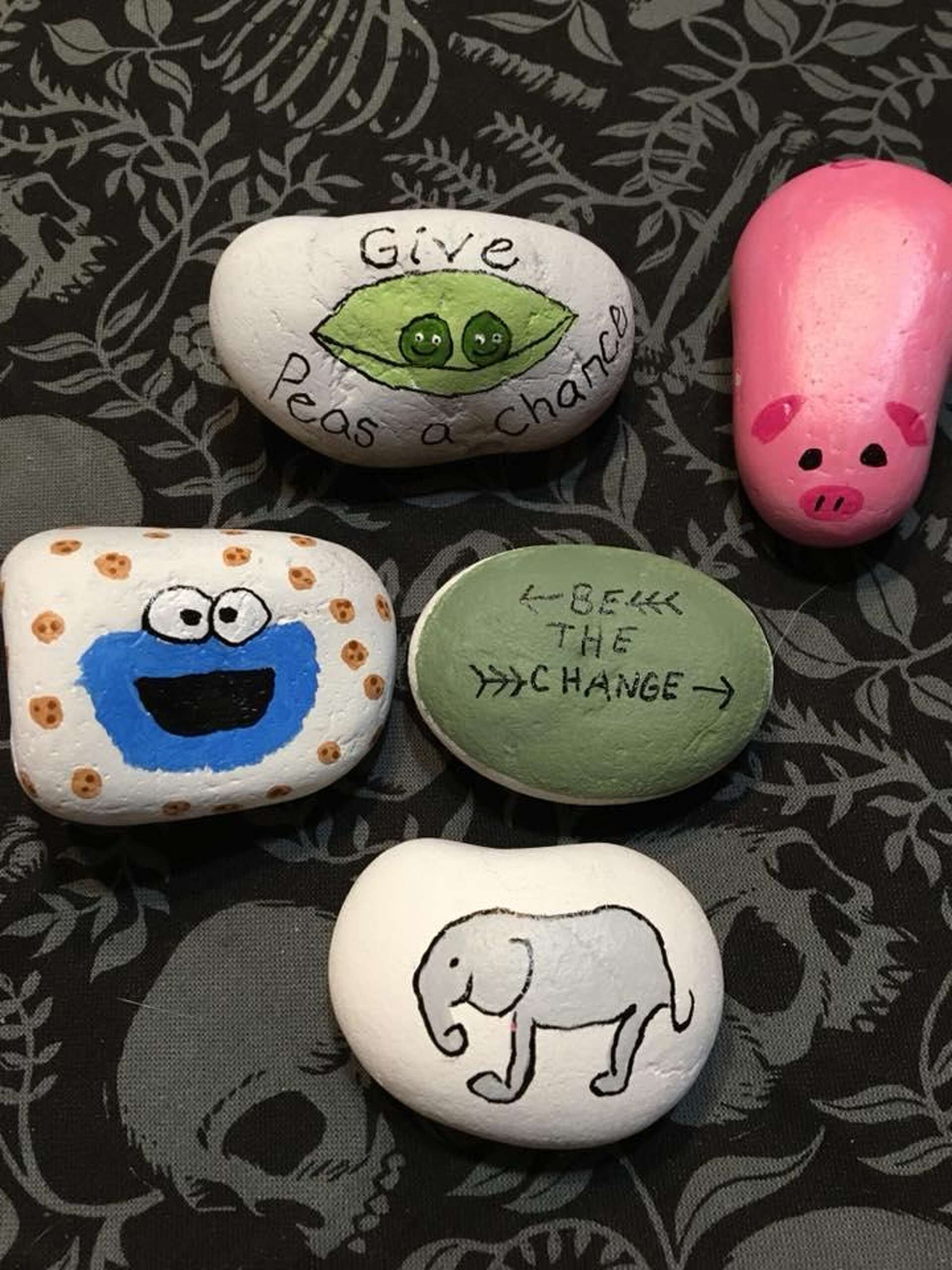 Painted rocks hidden throughout Kingwood