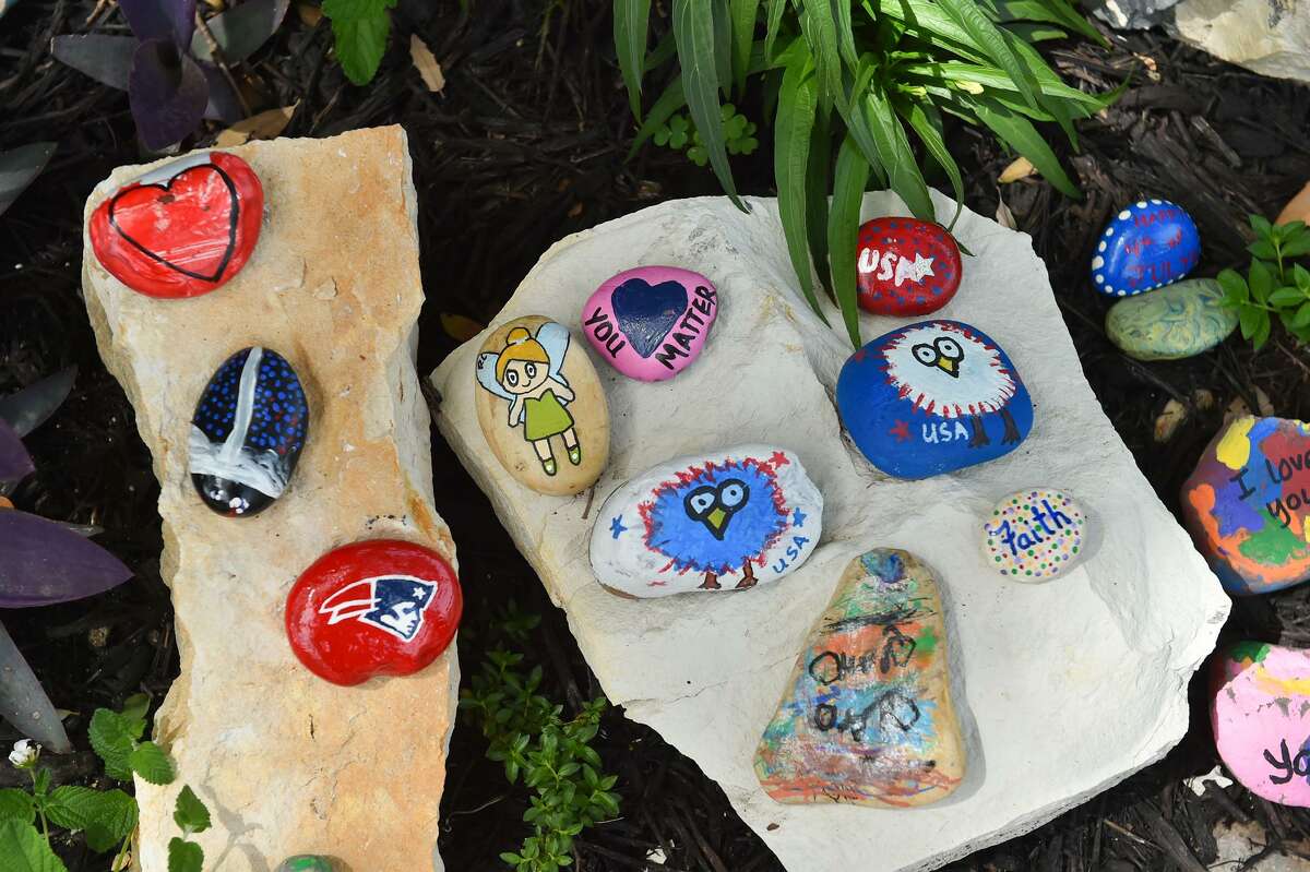 Members of San Antonio Rocks paint rocks and place them all around the city for the public to find, pass along and share on social media. Those rocks are easier to find at the group’s dedicated rock gardens, such as the one group member Crissy Lobisser set up near her home.