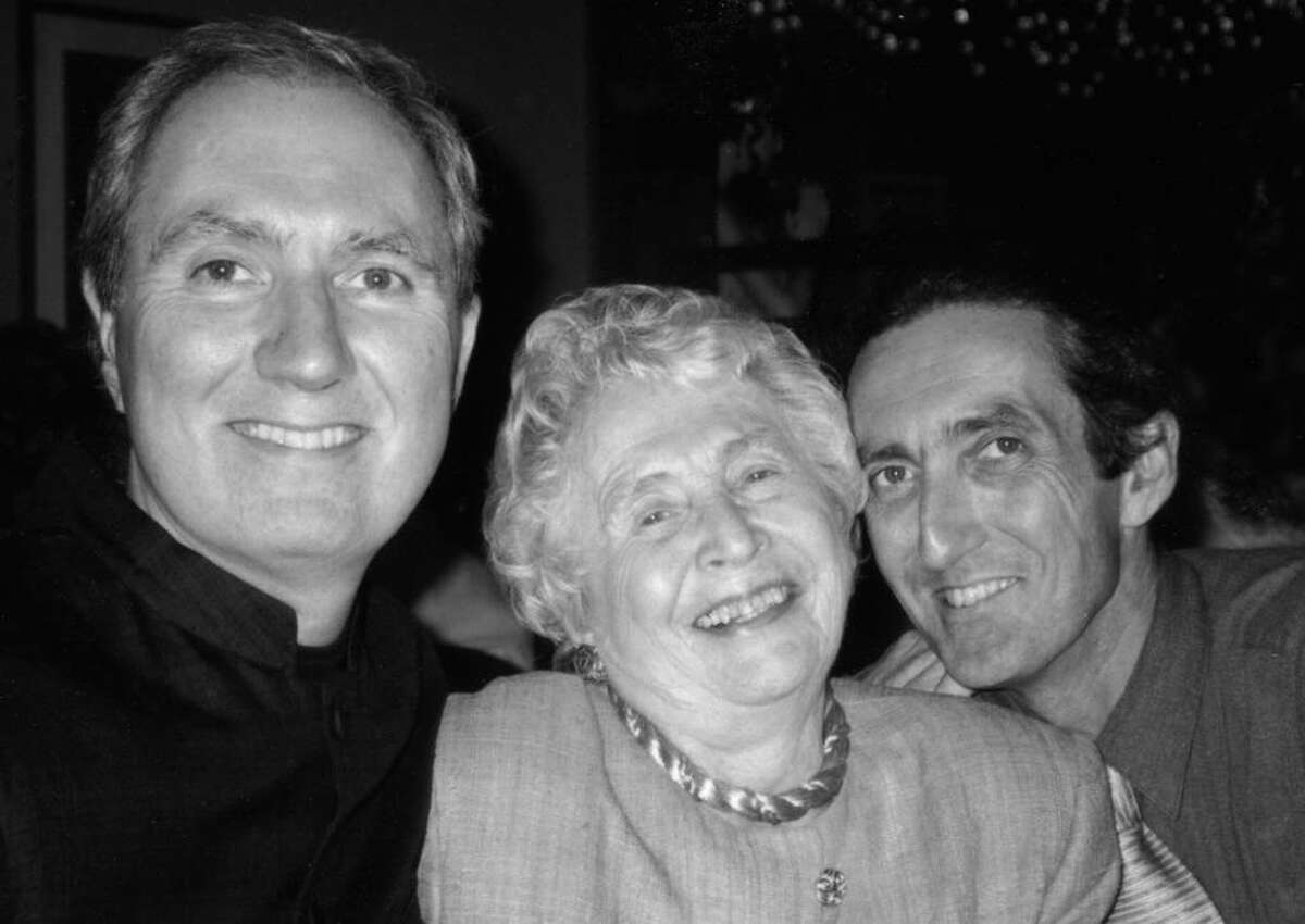 Nan Taylor Abell with her sons Curtice, left, and Adams Taylor at a family event in Portland, Ore., in 2000.