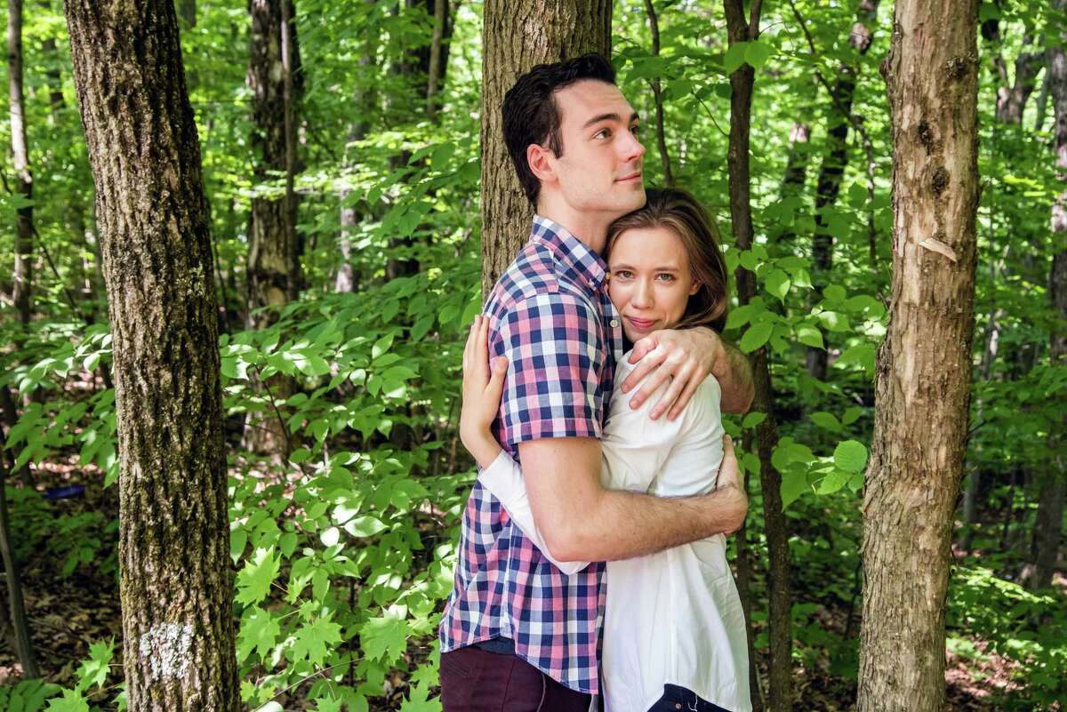 Woodrow Proctor and Gwynedd Vetter-Drusch play Orlando and Rosalind in "As You Like It" by Saratoga Shakespeare Company.