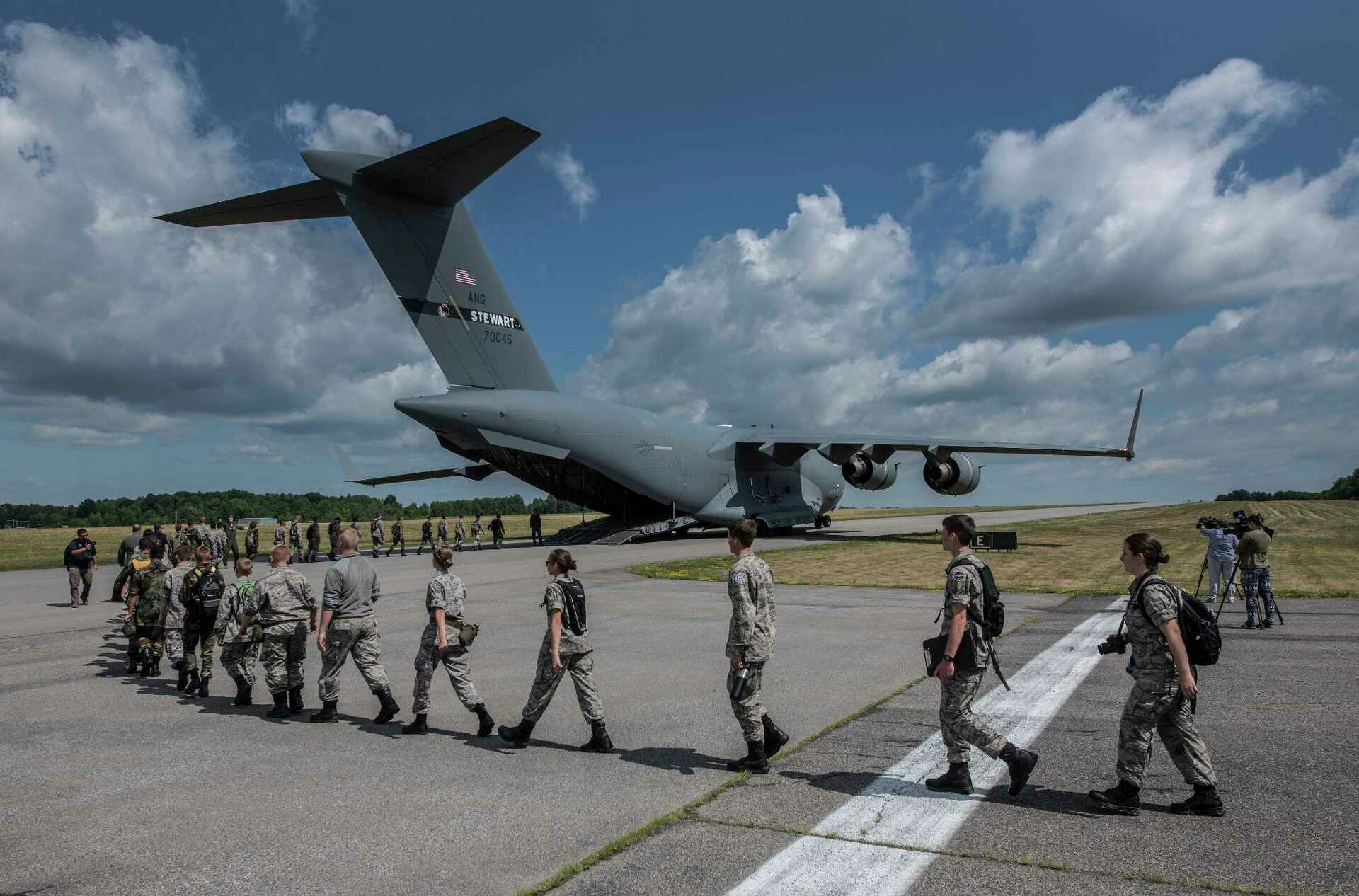 Photos: Civil Air Patrol cadets hop a ride in C-17