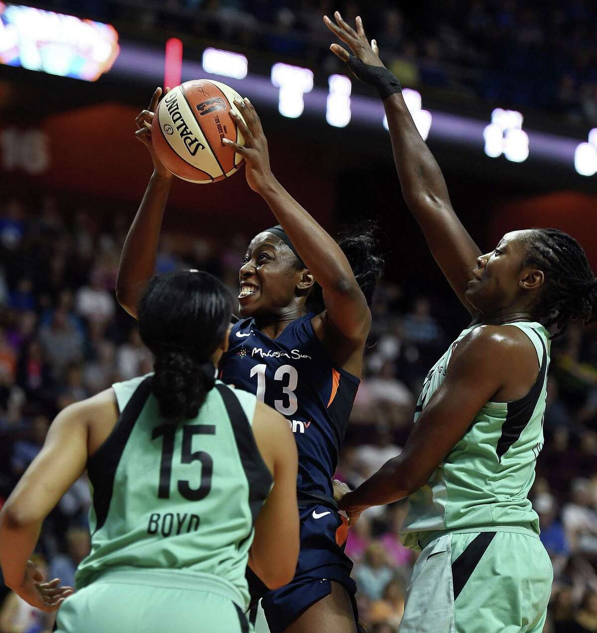 Connecticut Sun forward Chiney Ogwumike (13) was selected to play in the WNBA All-Star game.