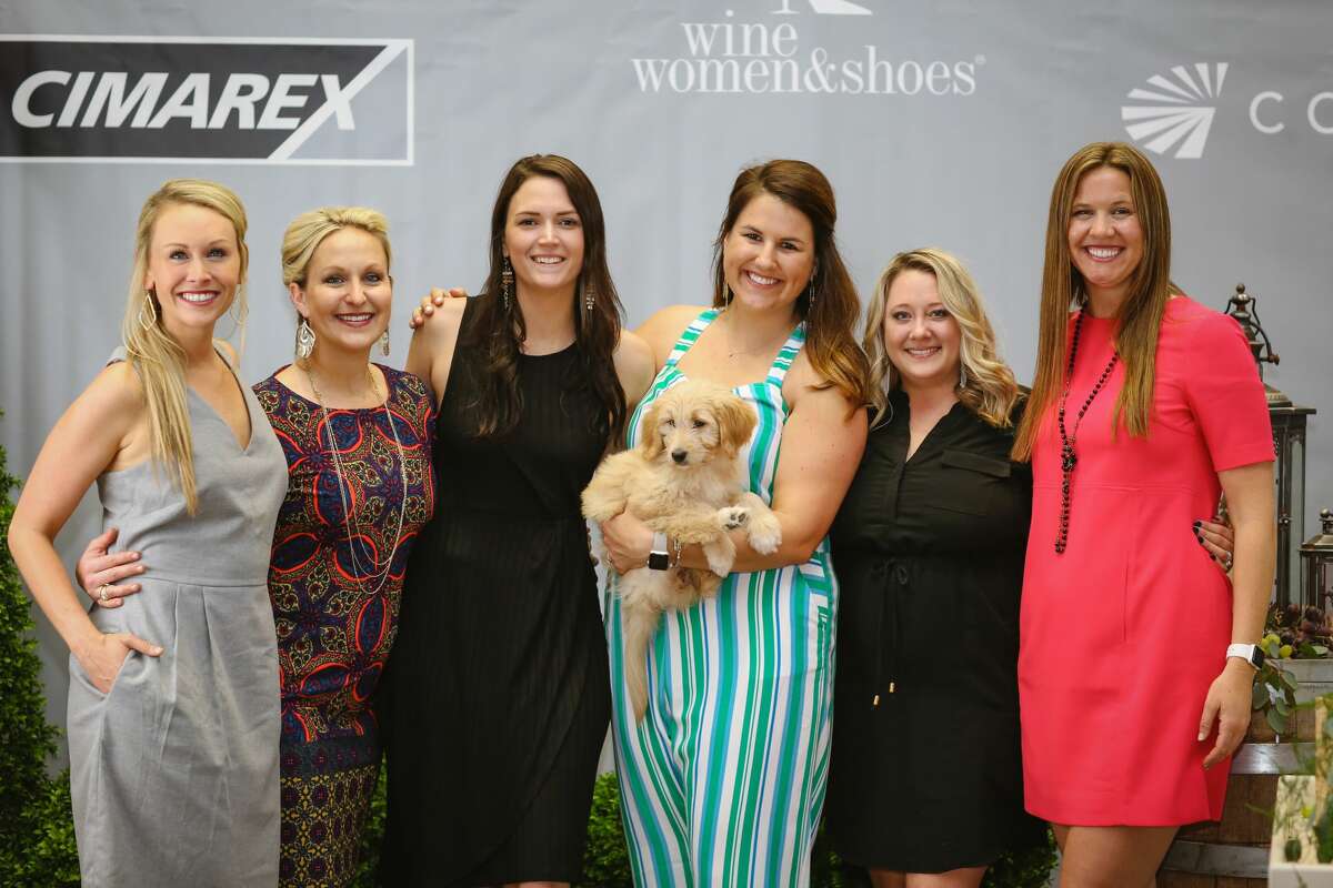 Wine, Women & Shoes: Elizabeth Kidney, from left, Andra Jones, Courtney Barry, Bridget Green, Brandi Wheeler and Brianna Bertelson