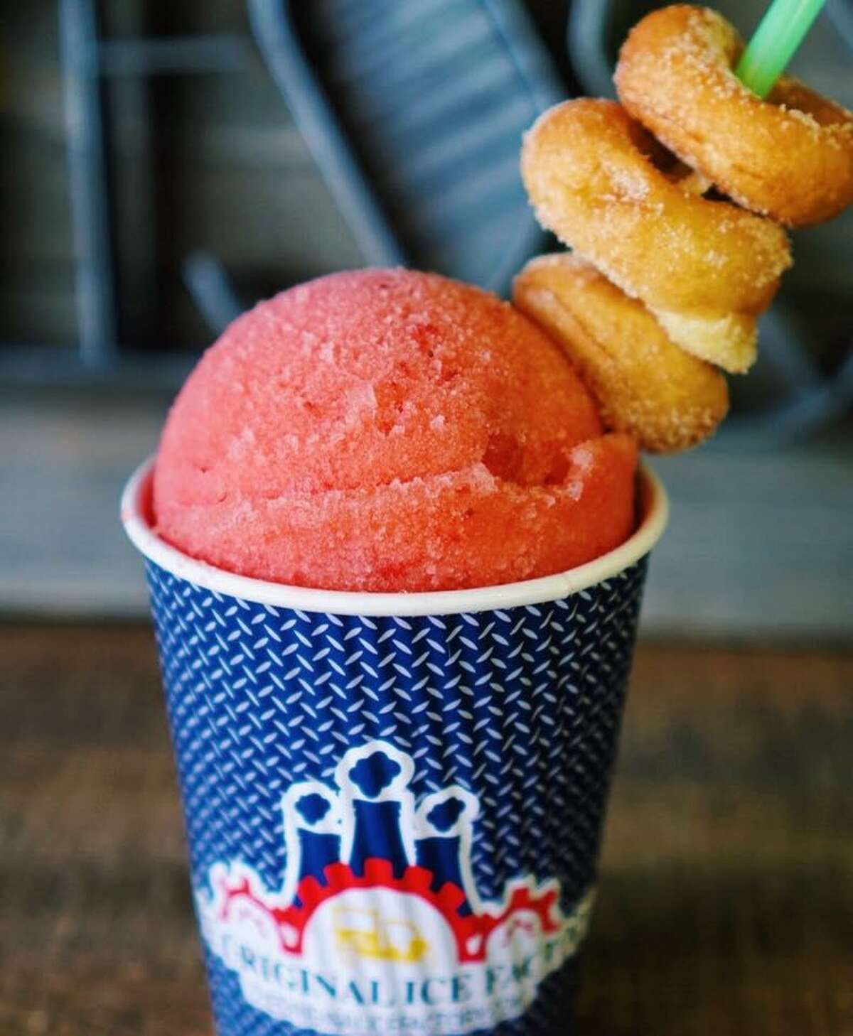 For a finishing touch, The Original Ice Factory will jab a spoon into your ice and string a few piping hot doughnuts over the handle.