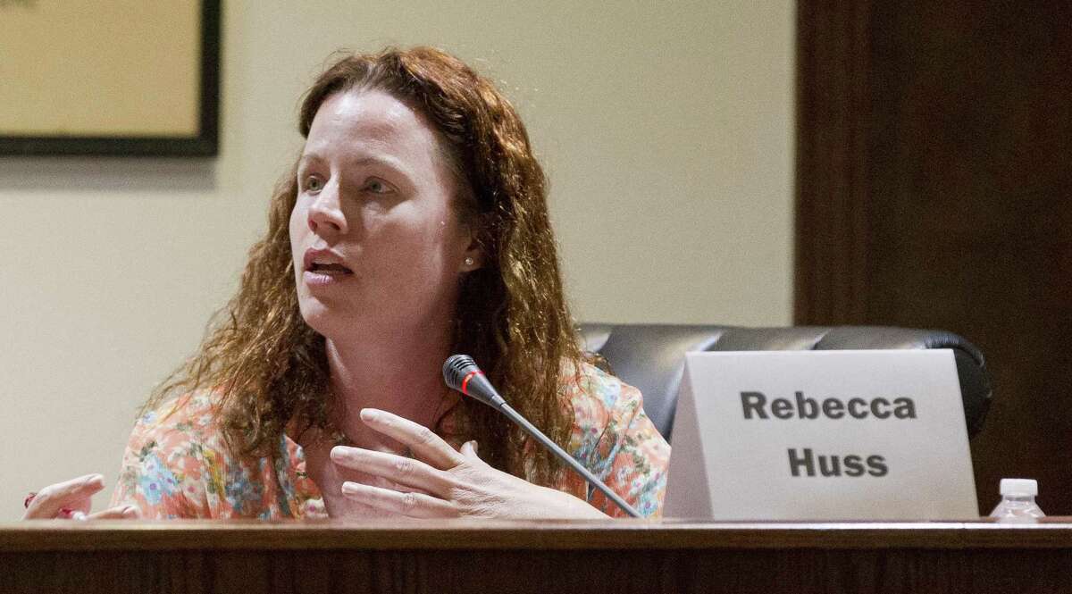 FILE PHOTO Rebecca Huss speaks during a Montgomery City Council candidate forum at Montgomery City Hall, Tuesday, April 18, 2018, in Montgomery.