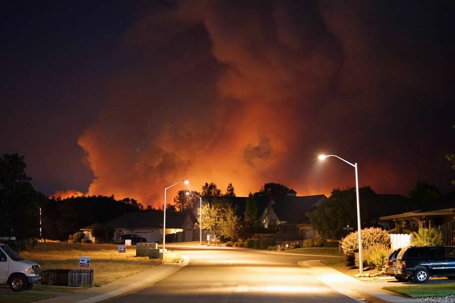Apocalyptic skies in Redding as Carr Fire rages, dimesize ash falls