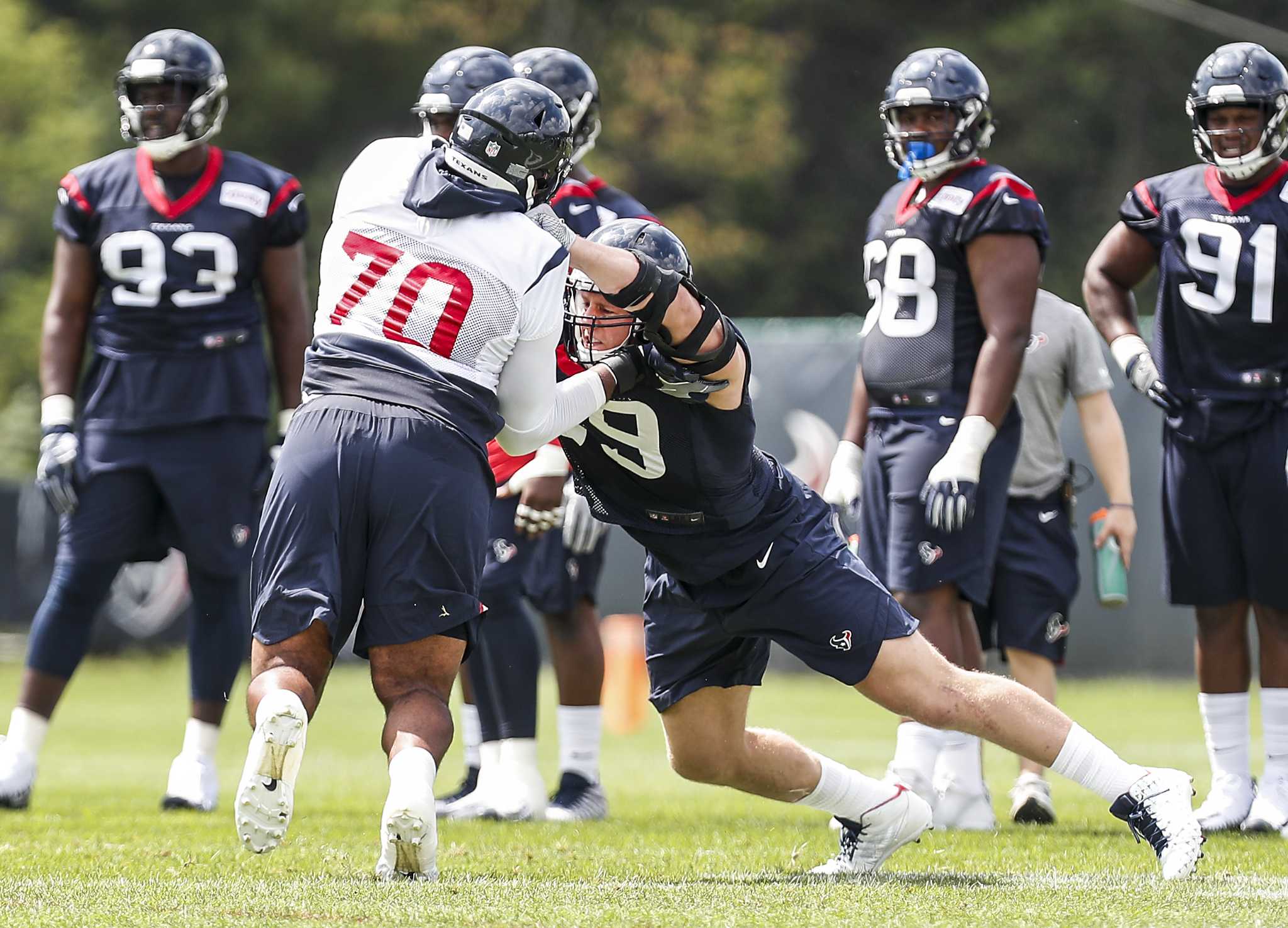 J.J. Watt trains with Texans at 6 AM, praises training staff