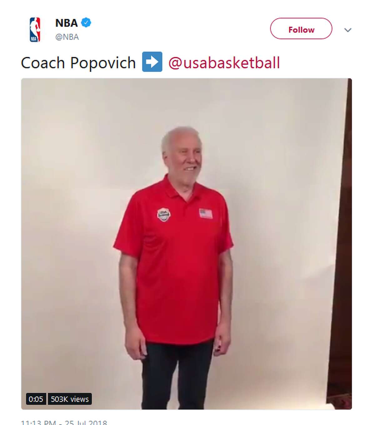 @NBA: Coach Popovich