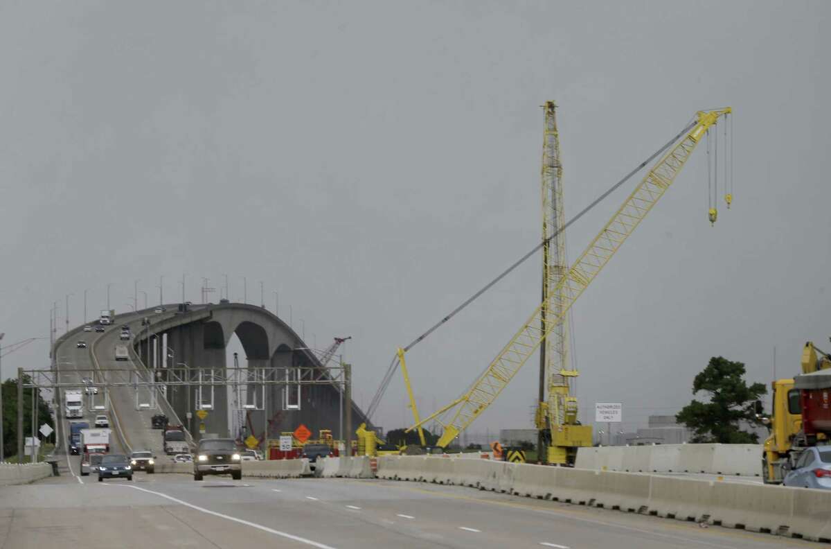 A view from the north side of the Sam Houston Tollway is shown Monday, June 18, 2018, in Houston. The Harris County Toll Road Authority has begun a $962 million project to replace the bridge across the ship channel on the Sam Houston Tollway from Texas State Highway 225 to Interstate 10.