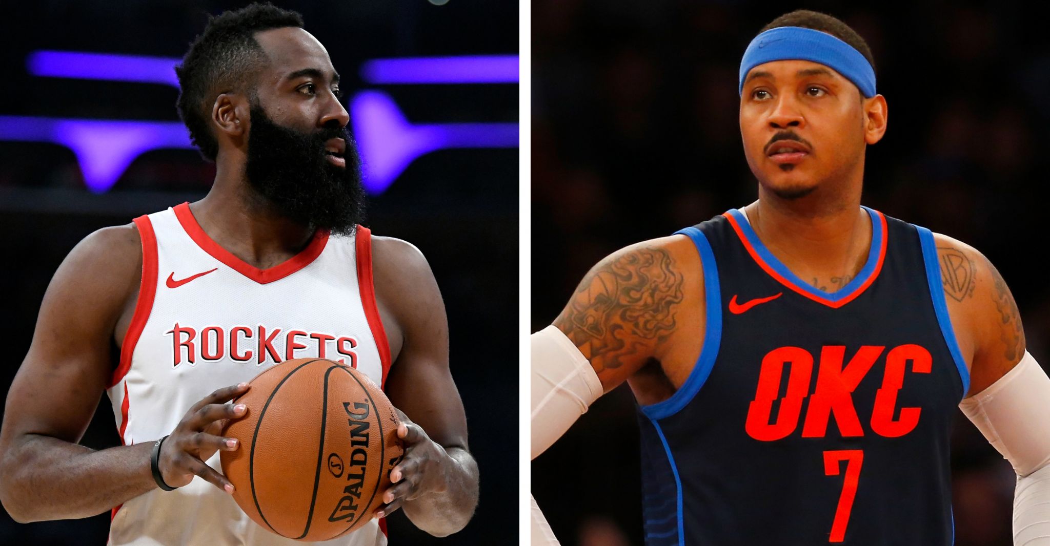 Driven by Game 7 loss, James Harden confident Carmelo Anthony can help