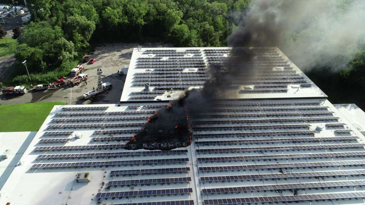 Possible storm damage could have sparked Danbury roof-top solar panel fire