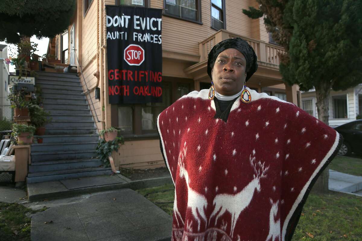 Community leader Frances Moore, former member of the Black Panthers is being evicted from a home she's lived in for the past 8 years on Friday, December 15, 2017, in Oakland, CA.
