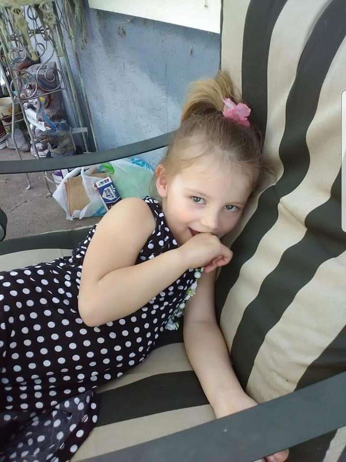 This photo shows Emily Roberts, 5, who is missing after the Carr Fire swept through her neighborhood and leveled the home she was in. Courtesy Photo Bledsoe family.